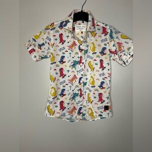 Polka Tots Dinosaur Button Down Shirt Boys Size 3-4 Years